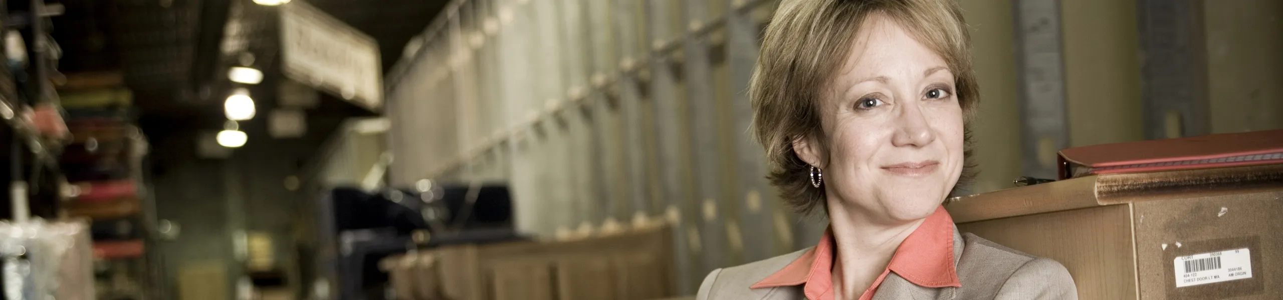Intensecomp team member in a warehouse